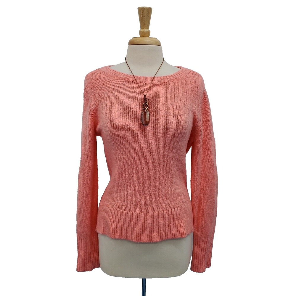 Womens M Pink‎ Knit Sweater Lou & Grey Cozycore Soft Layering Casual Top